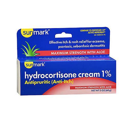 Sunmark Hydrocortisone Cream 1% Fuerza máxima con aloe, 2 oz (Pack de 1) on Productcaster.