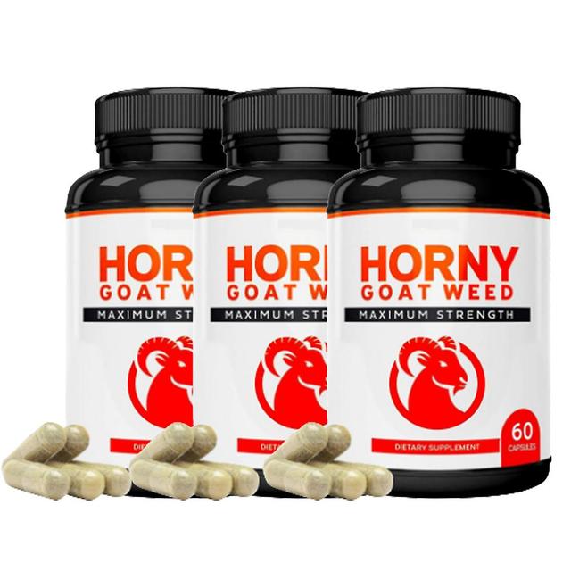 Horny Goat Weed For Men And Women | Endurance-circulation-joint And Back Support-maca Root-ginseng-yohimbine-tribulus-l-arginine-60 Tablet Pack 3PCS on Productcaster.