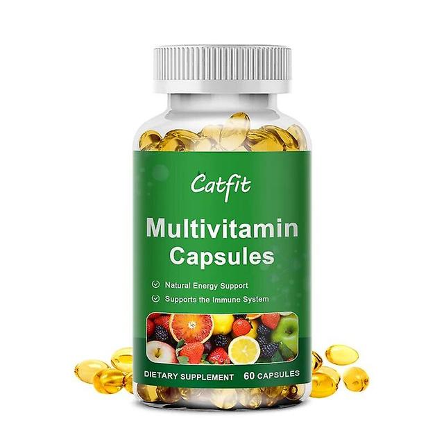 Catfit 12-in-1 Compound Vitamin Capsule Anti-alopecia Skin Repair Liver Health&energy Care Improve Anemia Vitamin Deficiencyhuamade Huamade 60pcs on Productcaster.