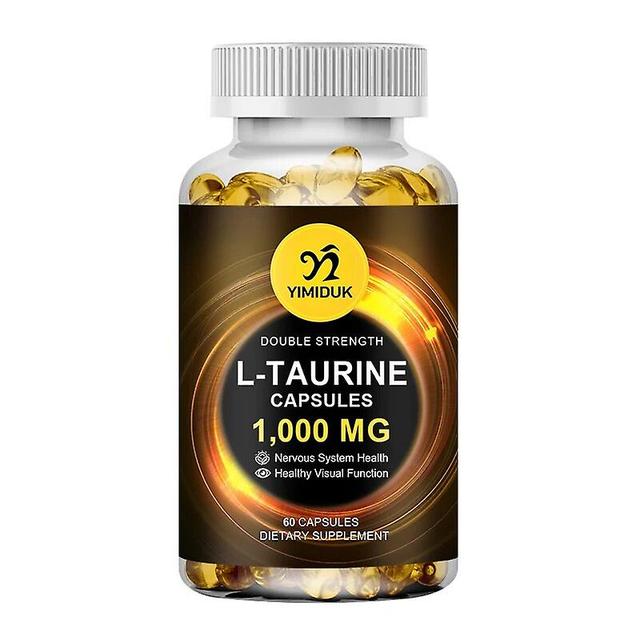 Eccpp Organic Taurine Extract Capsules Supports Nervous System & Heart Health Antioxidant Amino Acid Improves Brain Memory 1 Bottles 60 pcs on Productcaster.