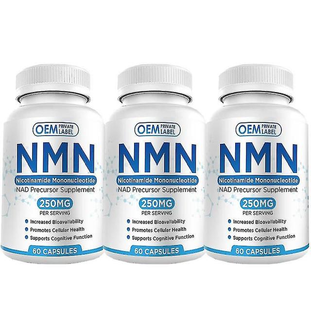 3x Nmn Capsules Anti Ageing Detox Nicotinamide Mononucleotide 99% Purity Supplement on Productcaster.