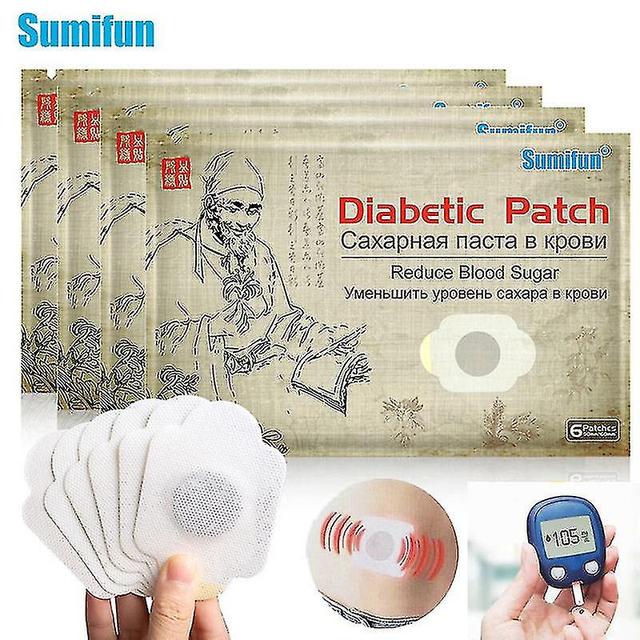 Sl Chang Qian 24pcs/4bags Diabetic Patches Stabilizes Blood Sugar Balance Glucose Content Herbal Stickers Medical Plaster Health Care D2464 on Productcaster.