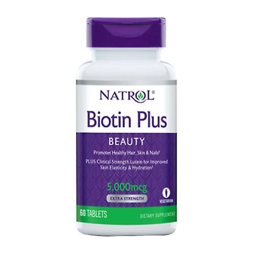 Natrol Biotin Plus Beauty, 5, 000 mcg, 60 Tabs (Pack of 1) on Productcaster.