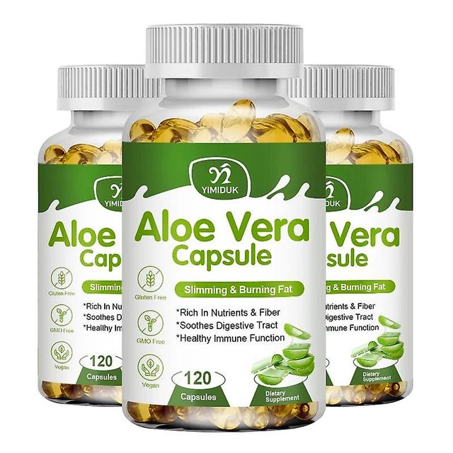 Eccpp Aloe Vera Capsules Support Fat Burning Cellulite Slimming Capsule For Health Motility Slim Detox 3 Bottles 120 pcs on Productcaster.