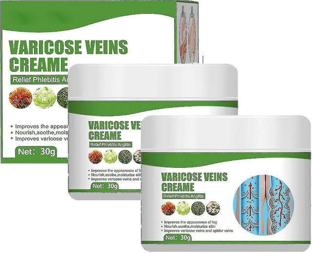 2pcs Cremevital Varicose Vein Cream For Legs Eliminate Varicose Veins And Spider Vein on Productcaster.