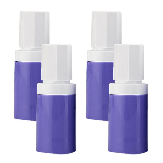 4 pcs Travel Lotion Bottles Empty Makeup Bottles Refillable Airless Pump Bottles for Foundation Purple 12.30X4.10X4.10CM on Productcaster.