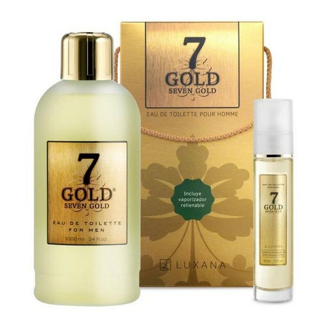 Men's Perfume Set Luxana SEVEN GOLD EDT 2 Pieces on Productcaster.