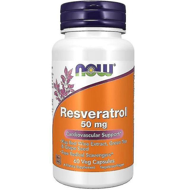 NOW Foods Natürliches Resveratrol + Rotweinextrakt Grüner Tee & Traubenkerne 50mg 60 on Productcaster.