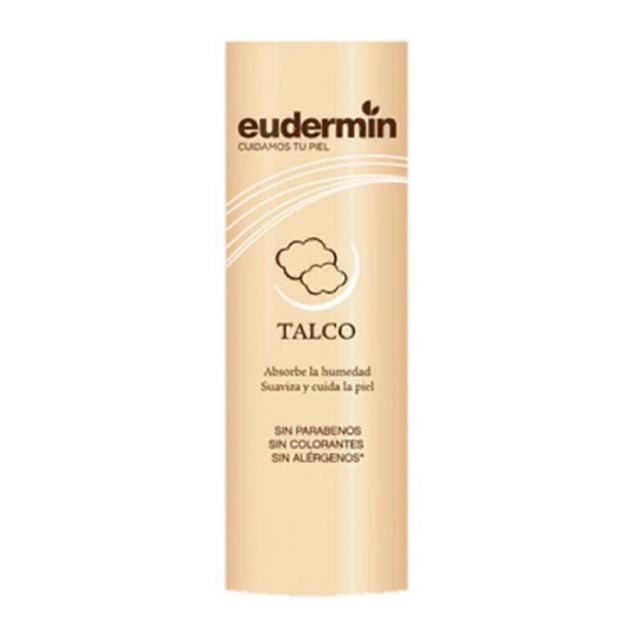 Eudermin talc 200gr without allergens, parabens, or coloring on Productcaster.