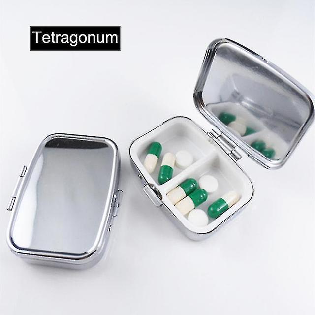 Gitvienar Pill Medicine Candy Box Case Storage Vitamin Container Metal Pocket Po Square on Productcaster.