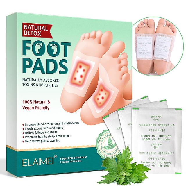 10PCS Foot Pads Wormwood Extract Health Care Detox Improve Sleep Relax Patch on Productcaster.