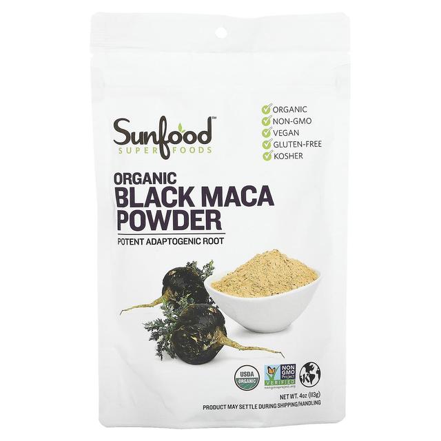 Sunfood Solmat, Superfoods, Ekologiskt svart Maca pulver, 4 oz (113 g) on Productcaster.