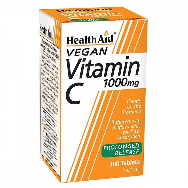 Health Aid Zdravotná pomoc vegánsky vitamín C 1000mg s predĺženým uvoľňovaním 100's on Productcaster.