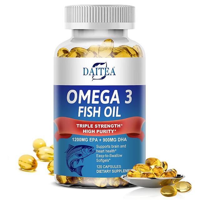 Vorallme Daitea Omega 3 Fish Oil Capsules Supplement Dha Epa Rich For Skin, Eyes, Heart, Brain Health, Anti-aging, Support Immune System 120 count-... on Productcaster.