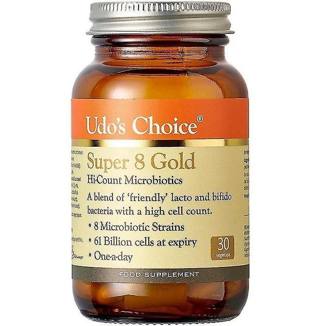 Udo's Choice Super 8 Gold Microbiotics Vegicaps 30 (fmd044) on Productcaster.