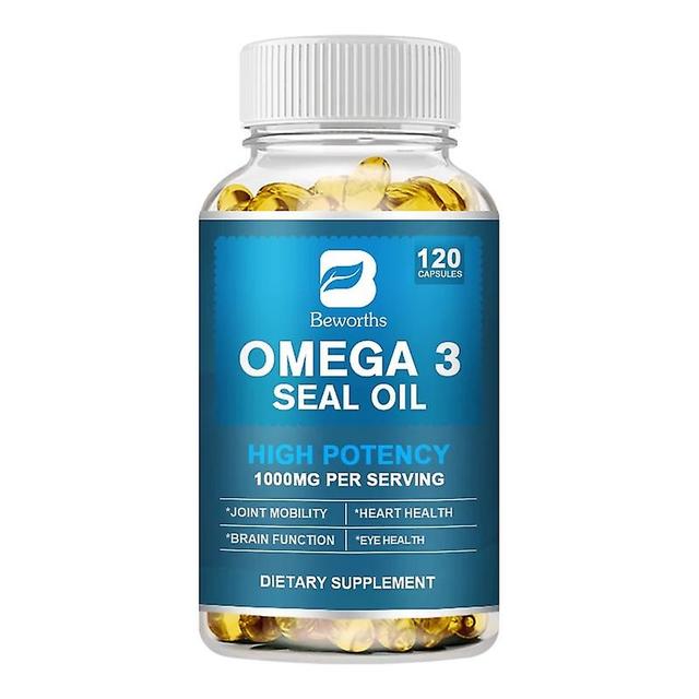 Eccpp Omega 3 Seal Oil Capsules With Epa Dpa Dha Helps Support Brain Heart&eye Health Joint Mobility Immune Support Fish Oil 120pcs on Productcaster.