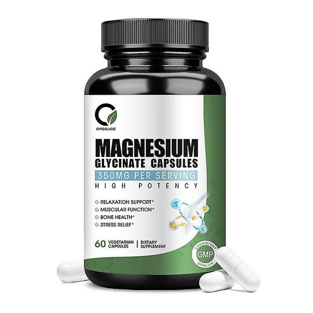 Magnesium Glycinate with Black Pepper - Promotes Relaxation & Sleep Supports Bone, Muscle & Heart Health - Kosher, VeganTIB TIB . 60pcs on Productcaster.