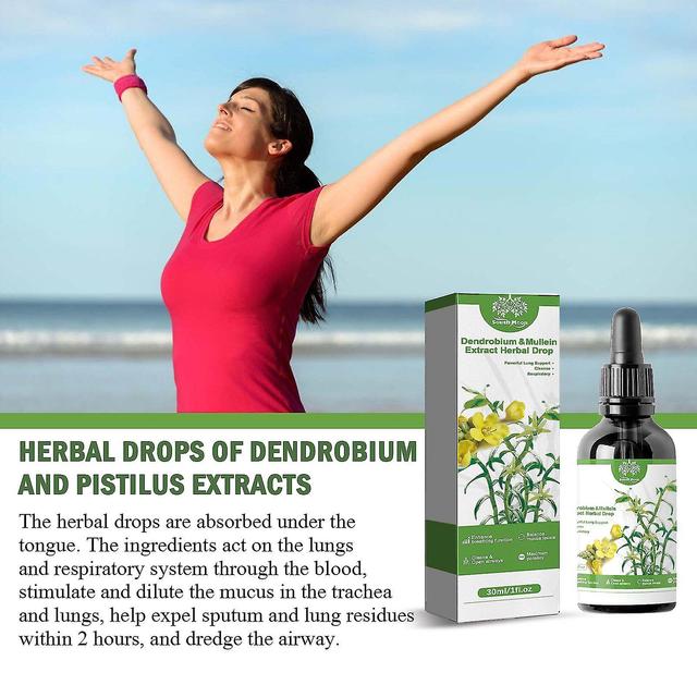 Dendrobium Mullein Extract Powerful Lung Cleanse Respiratory Herbal Drop Anti snoring nasal care essence WAD4.19 1pcs on Productcaster.