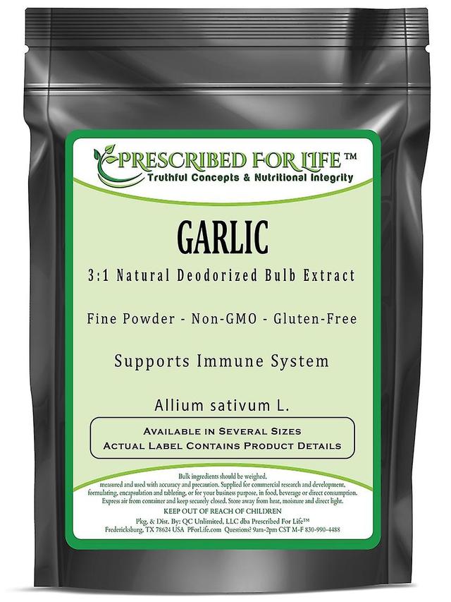 Prescribed For Life Garlic - 3:1 Natural Deodorized Bulb Powder Extract (Allium sativum L.) 1 kg (2.2 lb) on Productcaster.