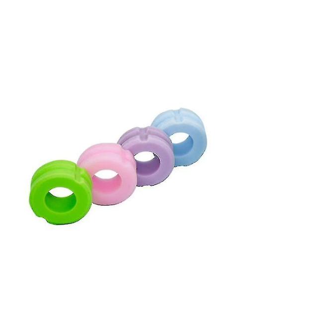 Masticador de músculo facial de silicona de grado alimenticio - Cara Cuello Mandíbula Bola de ejercicio, conjunto de 4 en rosa, verde, púrpura y azul on Productcaster.