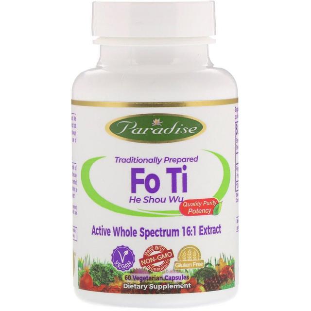 Paradise Herbs, Fo Ti, 60 Vegetarian Capsules on Productcaster.