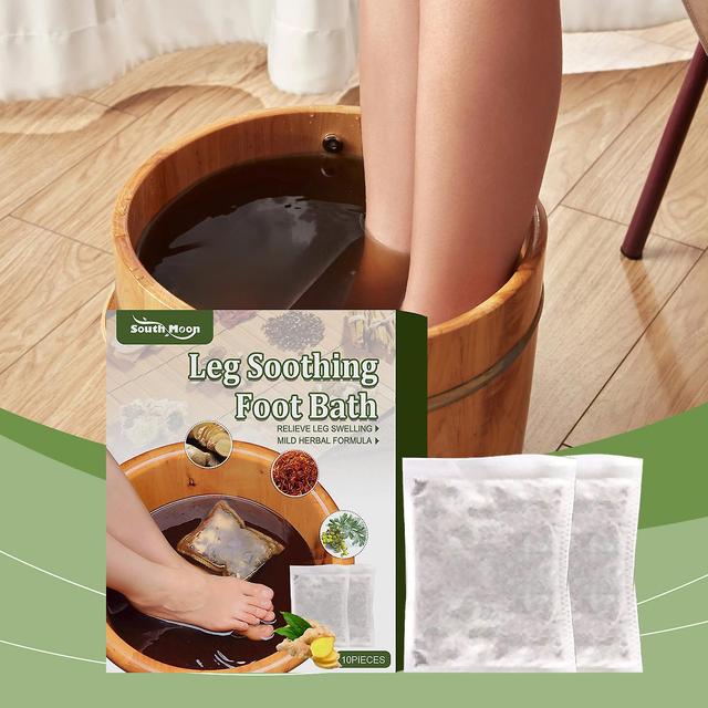 Elewelt Lymphatic Drainage Ginger Foot Soak, Leg Soothing Foot Bath, Chinese Herbs Foot Bath Relieve Calf Muscles Foot Reflexology 2packs-20pcs on Productcaster.