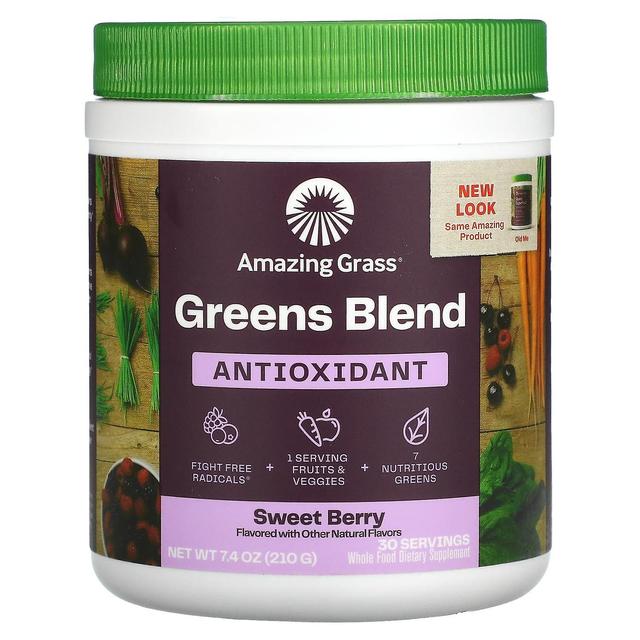 Amazing Grass, Green Blend Antioxidant, Sweet Berry, 7.4 oz (210 g) on Productcaster.