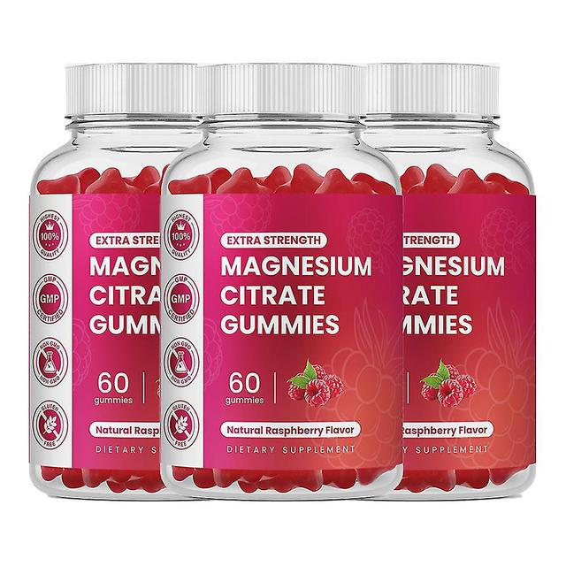 3-pack Magnesium Citrate Gummies For Healthy Relaxation Muscle And Heart Gummies With Magnesium Calcium Magnesium Chloride Gummies For Healthy Relaxat on Productcaster.