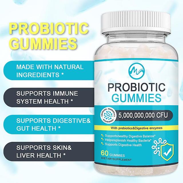 Visgaler Probiotic Gummies Help Digestion Reduces Bloating Gas Slimming Health Item Strengthen Immunity Gastrointestinal Clean 30pc 30 Counts on Productcaster.