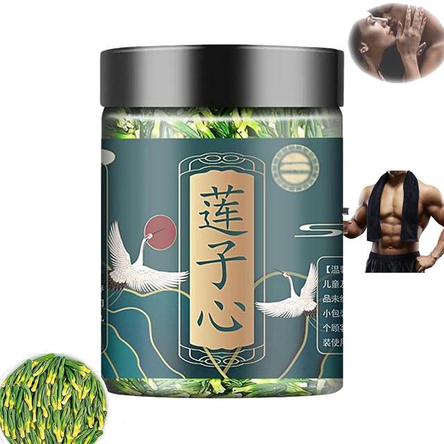 Lotus Seed Core Tea, Natural Dry Lotus Seed Heart Tea, Lotus Core Dry Bulk Herbs Health Tea for Men Women Stay Up Late Liver Detox 2kpl - 120g on Productcaster.