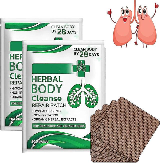 Freshair Herbal Lung Cleanse Repair Patch, orgaaniset kasviperäiset keuhkojen puhdistuslaastarit, jäämien poisto, antaa sinulle terveen keuhkon 40pcs on Productcaster.