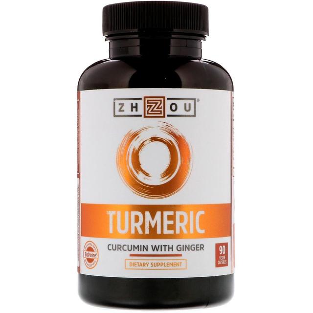 Zhou Nutrition, Turmeric, Curcumin with Ginger, 90 Veggie Capsules on Productcaster.