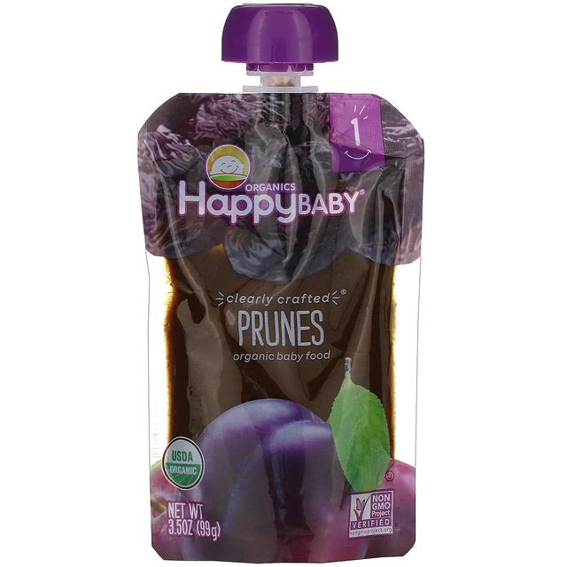 Happy Family Organics, Happy Baby, Ekologiczna żywność dla niemowląt, Etap 1, Suszone śliwki, 3,5 uncji (99 g) on Productcaster.