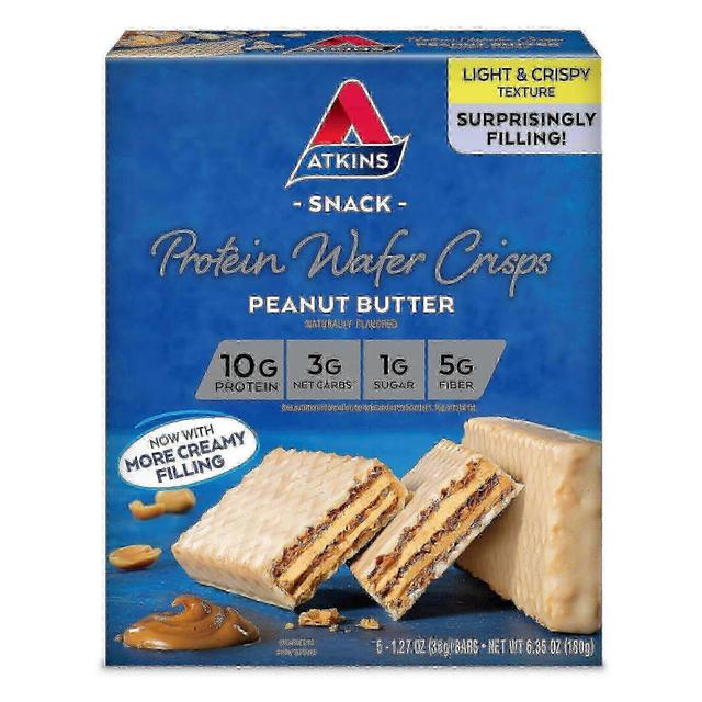 Atkins protein wafer crisps, peanut butter, 5 ea on Productcaster.