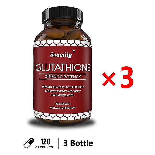 Guoguo Glutathione Capsules Support Healthy Liver Function, Boost Energy And Focus 120capsule-3 bottle on Productcaster.