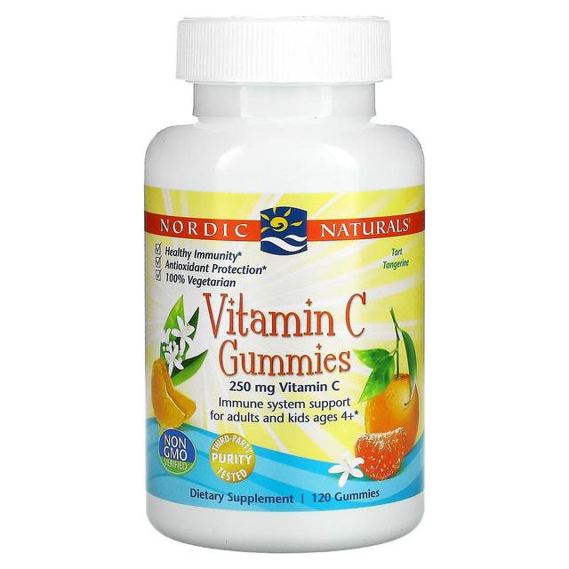 Nordic Naturals, Vitamin C Gummies, Tart Tangerine, 125 mg, 120 Gummies on Productcaster.