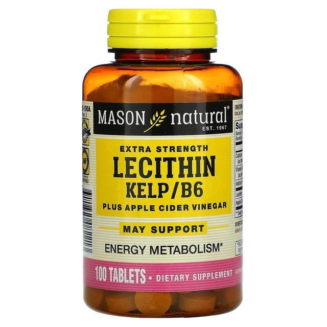 Mason Natural, Ekstra styrke Lecithin Kelp / B6 Plus Apple Cider Eddike, 100 tabletter on Productcaster.