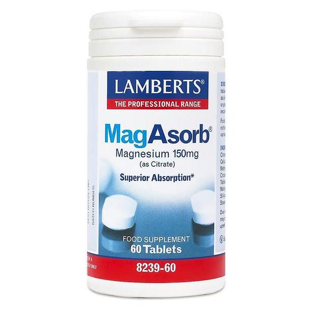 LAMBERTS MagAsorb 150mg tabletit 60 (8239-60) on Productcaster.