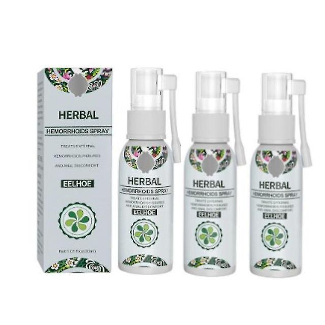 Yaqinuo 1-3pcs Eelhoe 100% Natural Herbal Hemorrhoids Spray Fórmula Natural Aliviar el Dolor Hemorroides Ungüento para el sangrado de hinchazón 2 pcs on Productcaster.