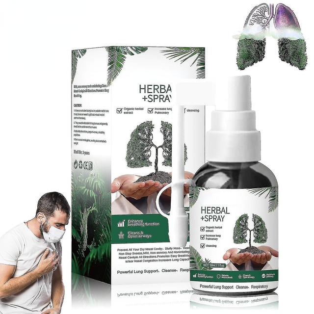 Herbal Lung Cleanse Mist, Tehokas keuhkotuki, Natural Herbal Extract Cleanse Mist Tehokas keuhkojen puhdistus Respiratory_phl14 1kpl on Productcaster.