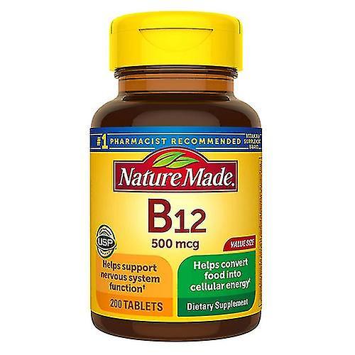 Nature Made Vitamine B-12, 500 mcg, 200 tabletten (1 stuks) LANG on Productcaster.