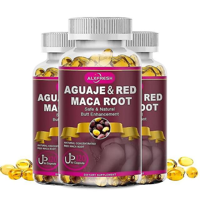 3x Natural Plant Aguaje & Redmaca Capsules Extract For Big Butt Buttocks Enlargement Hip Up, Increase Hips, Make The Ass Bigger 3X Bottle 60pcs on Productcaster.