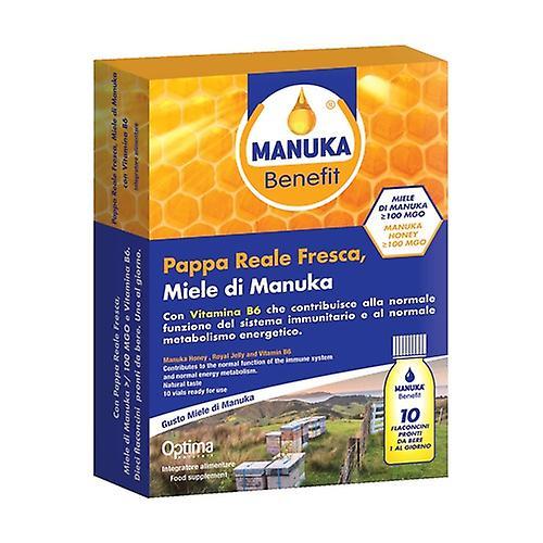 Optima Manuka Benefit Fresh Royal Jelly, Manuka Honey, Vitamin B6 10 vials of 10ml on Productcaster.