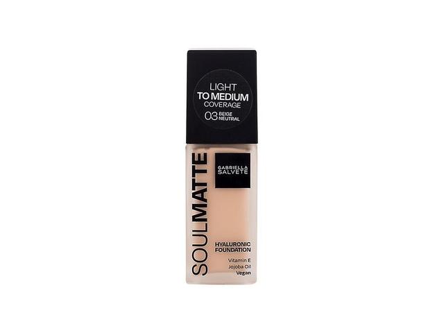 Gabriella Salvete - Fondotinta ialuronico Soulmatte 03 Beige Neutro - Da Donna, 30 ml on Productcaster.