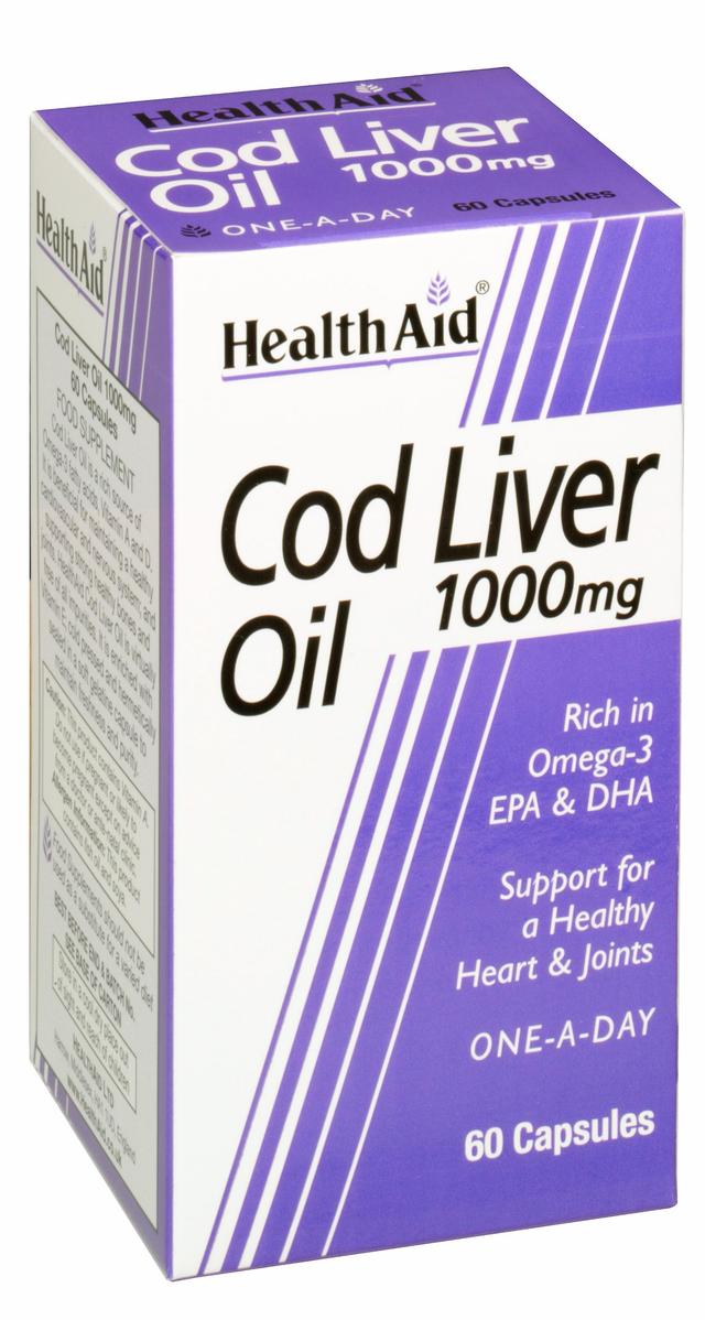 Health Aid Cod Liver Oil 1000mg, 60 Capsules on Productcaster.