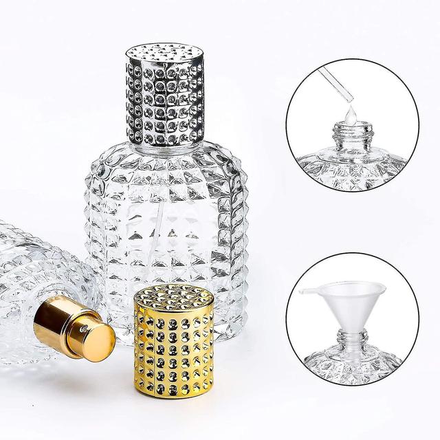 2 Pieces Perfume Bottle Lacon Perfume Spray Bottle Pineapple Shape Glass Perfume Bottle Atomizer on Productcaster.