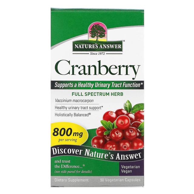 Nature's Answer, Cranberry, 400 mg, 90 Vegetarian Capsules on Productcaster.