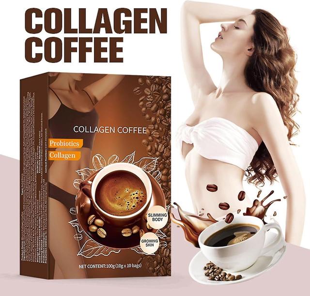 Woosien Bloom Collagen Coffee, Collagen Coffee Powder, Collagen Protein Supplements, Collagen Powder For Coffee Energy Beauty Joints 1box-10bags on Productcaster.