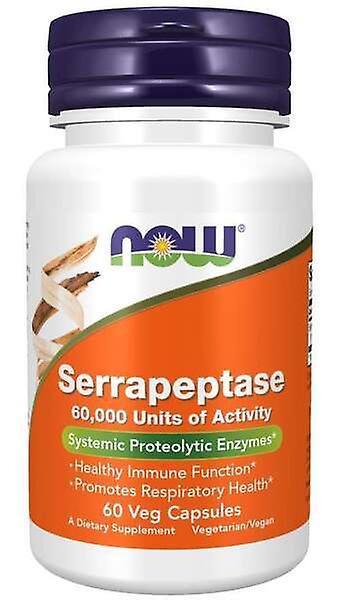 Now Foods Serrapeptase 60 Capsules on Productcaster.