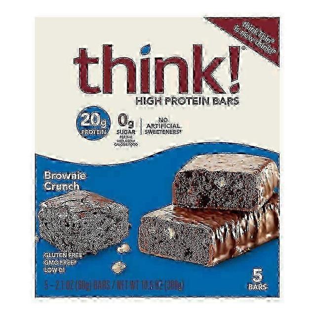 Think Thin Denken! eiwitrijke repen brownie crunch, 5 ea on Productcaster.